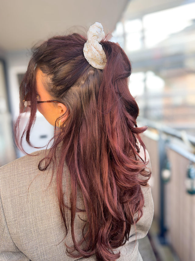 Scrunchie beige - Mandy Giselle kant