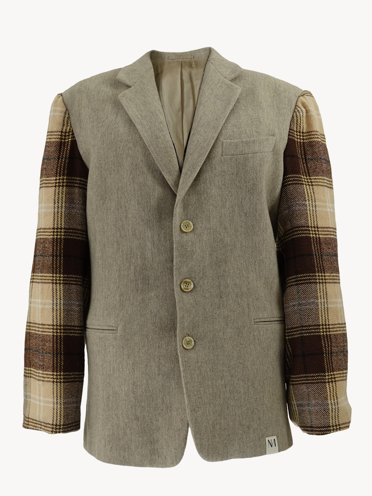 Atatakai Oversized Geruite Blazer – Bruin