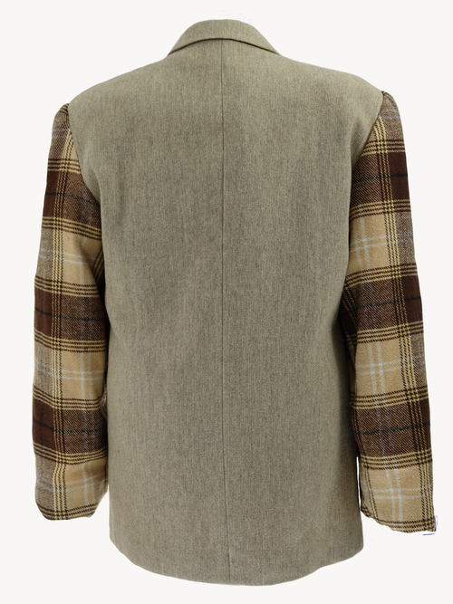 Atatakai Oversized Geruite Blazer – Bruin