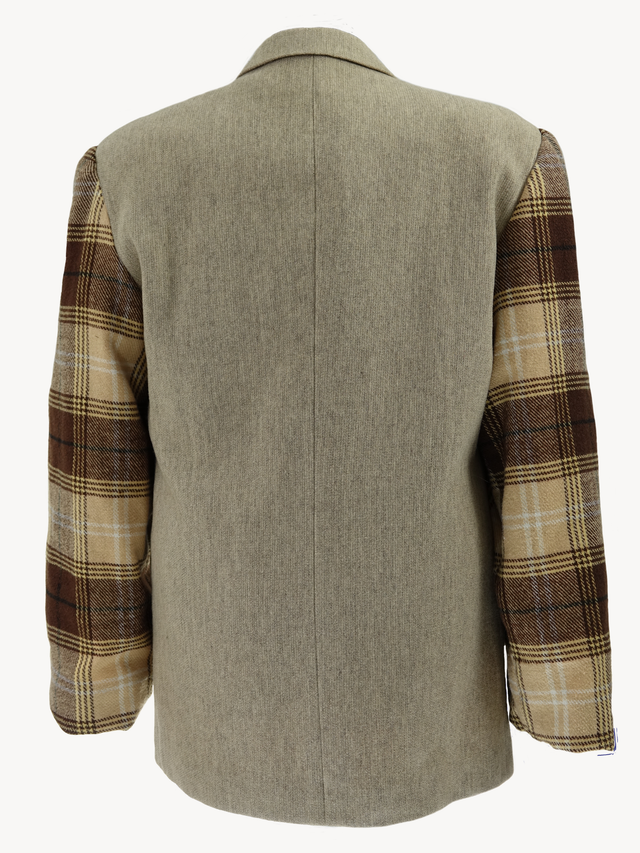 Atatakai Oversized Geruite Blazer – Bruin