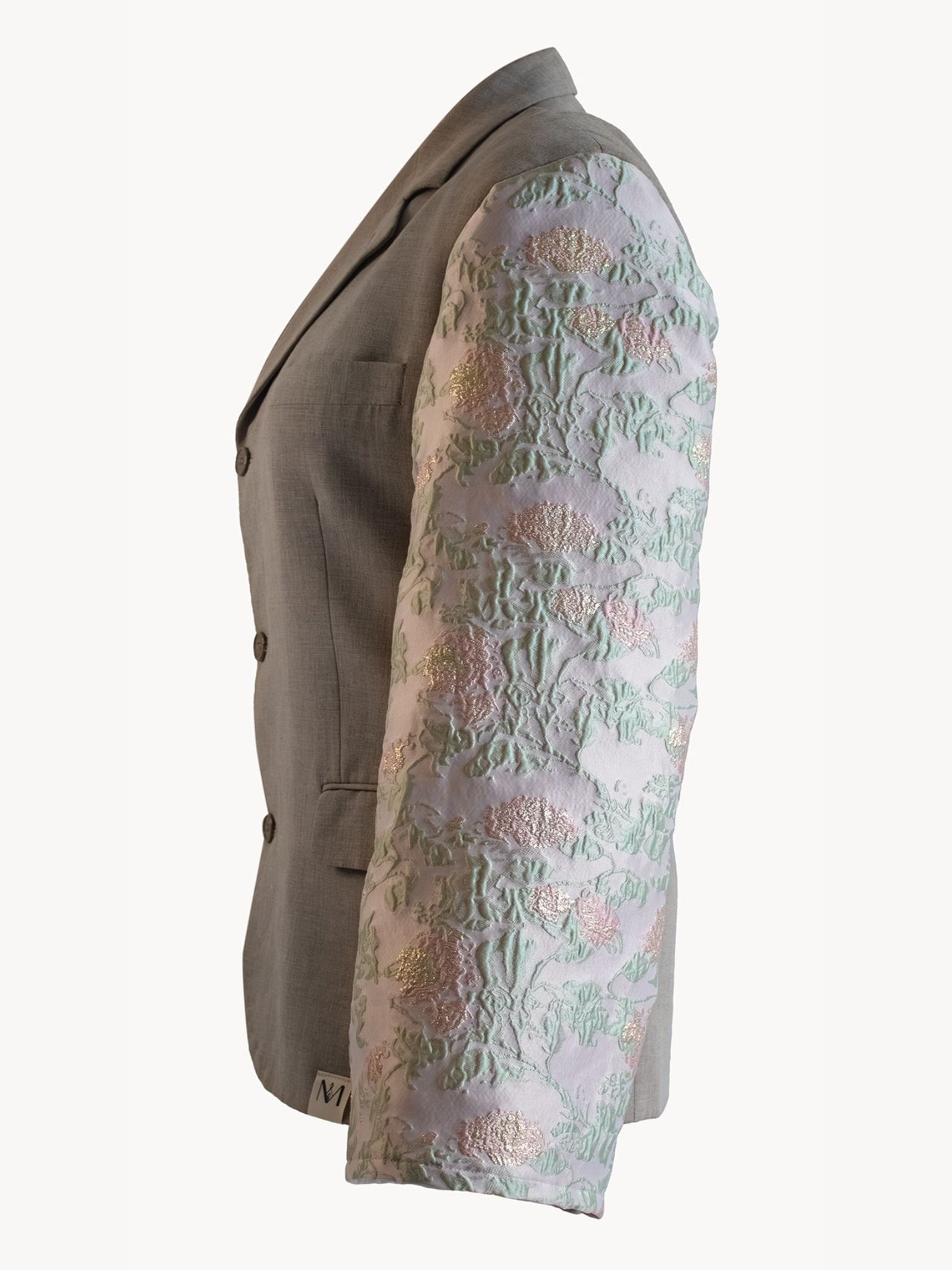 Bara Blazer met Bloemen - Taupe