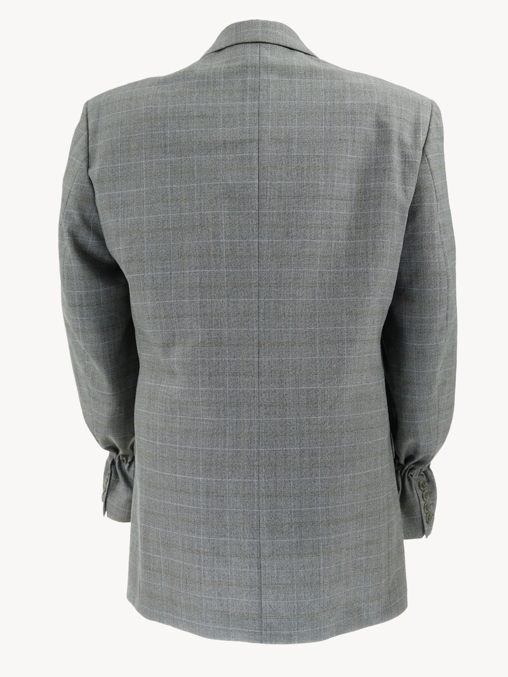 Chekku Oversized Geruite Blazer - Grijs