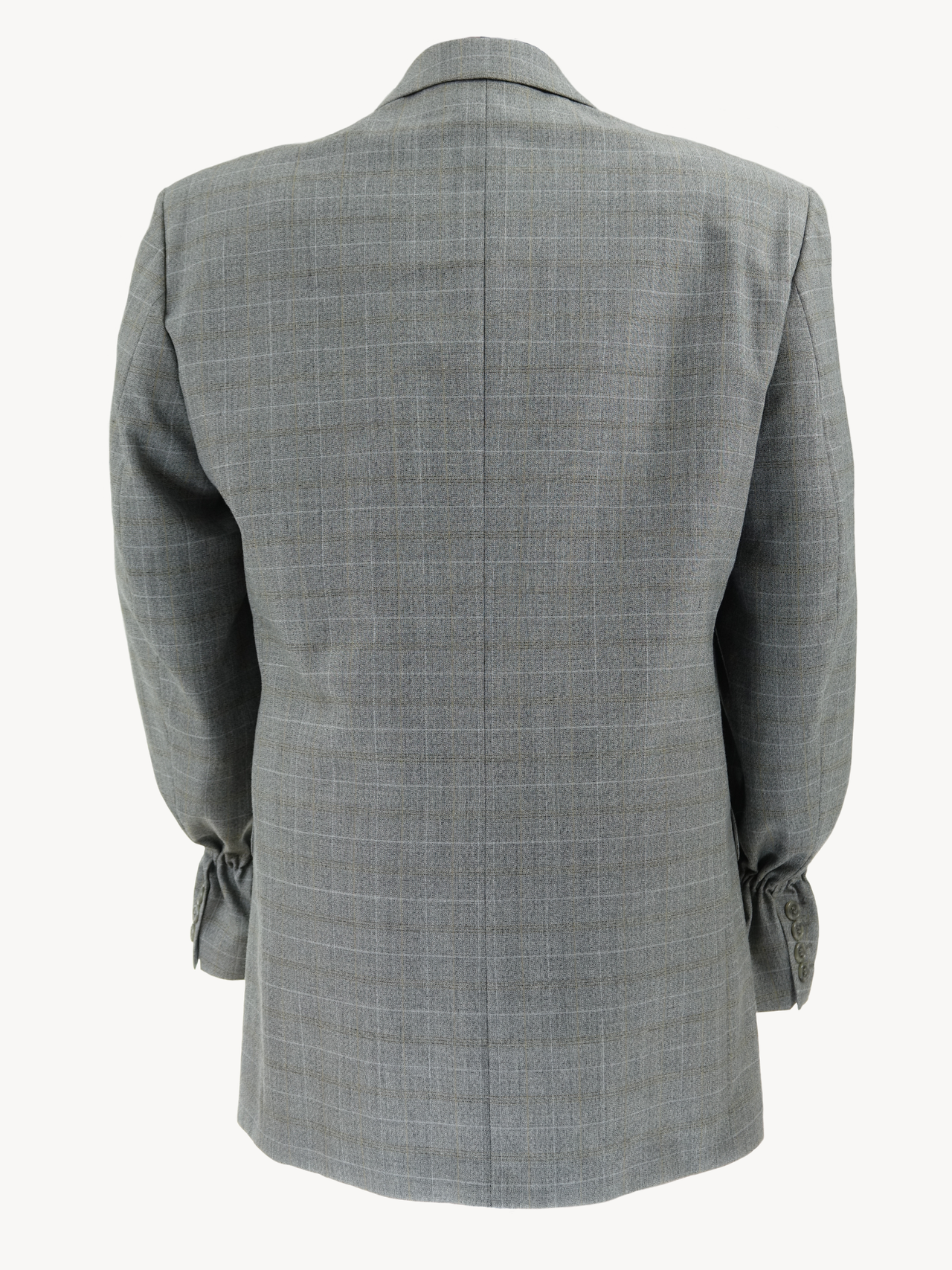 Chekku Oversized Geruite Blazer - Grijs