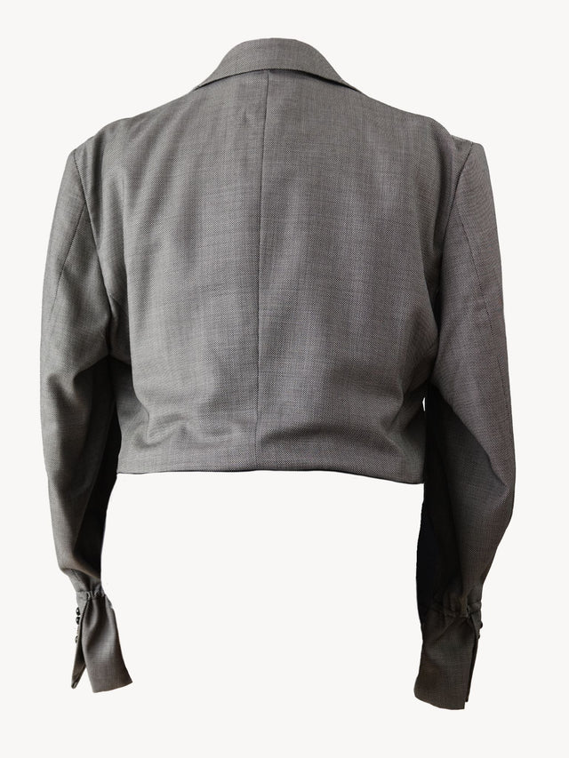 Cropped Blazer - Grijs