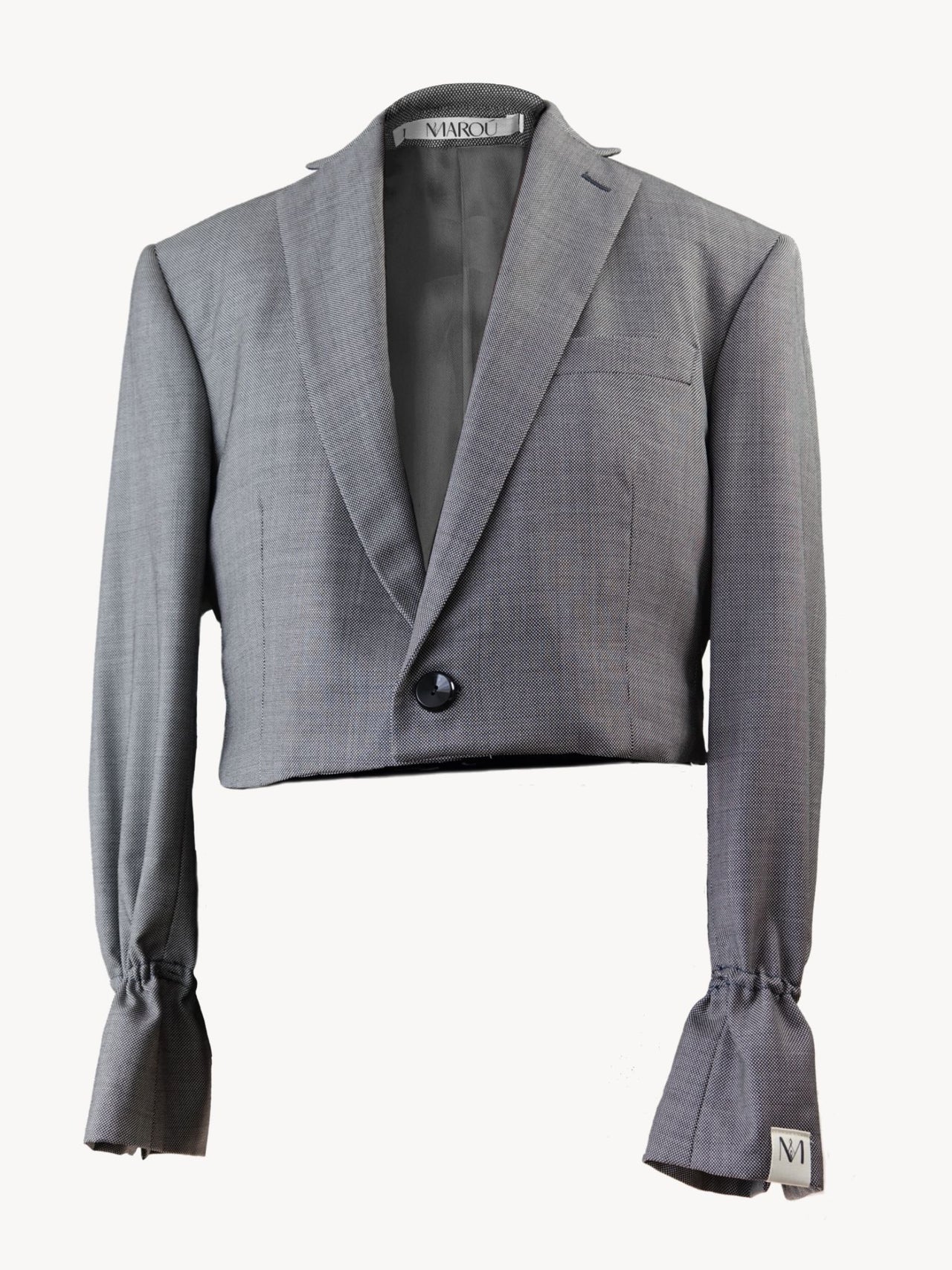 Cropped Blazer - Grijs