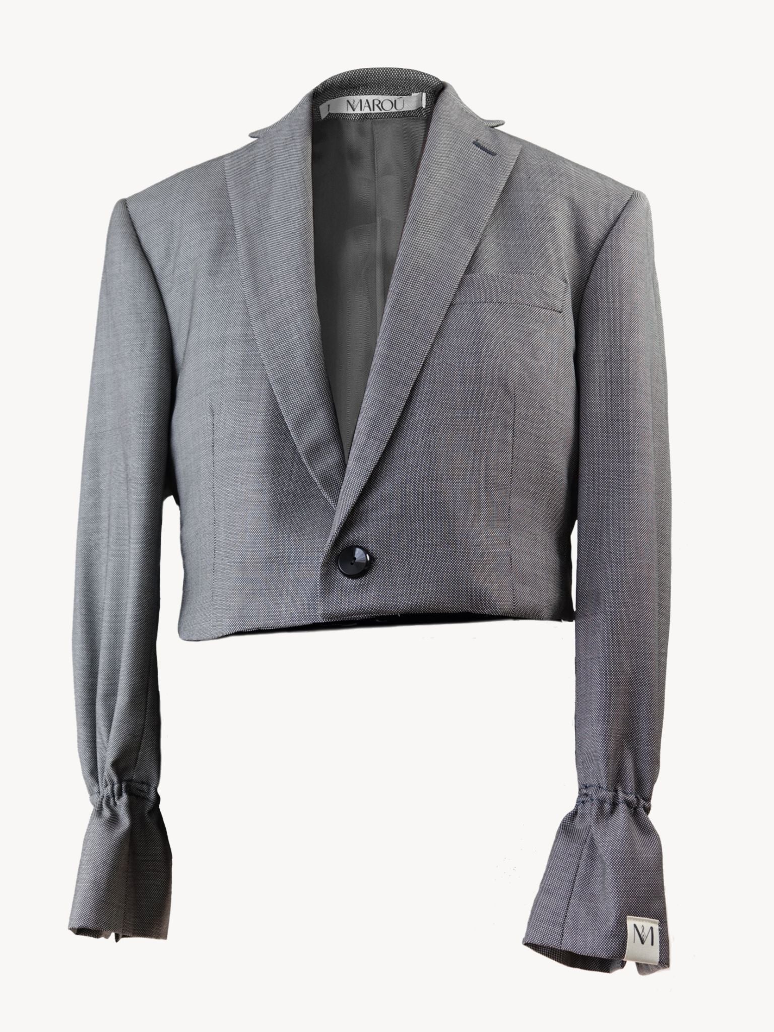 Cropped Blazer - Grijs