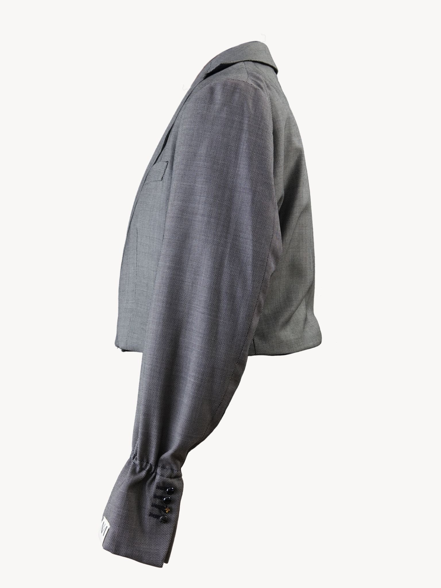 Recycled Cropped Blazer with vintage details