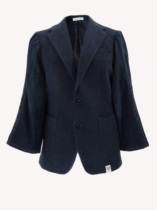 Jiinzu Denim Blazer - Donkerblauw