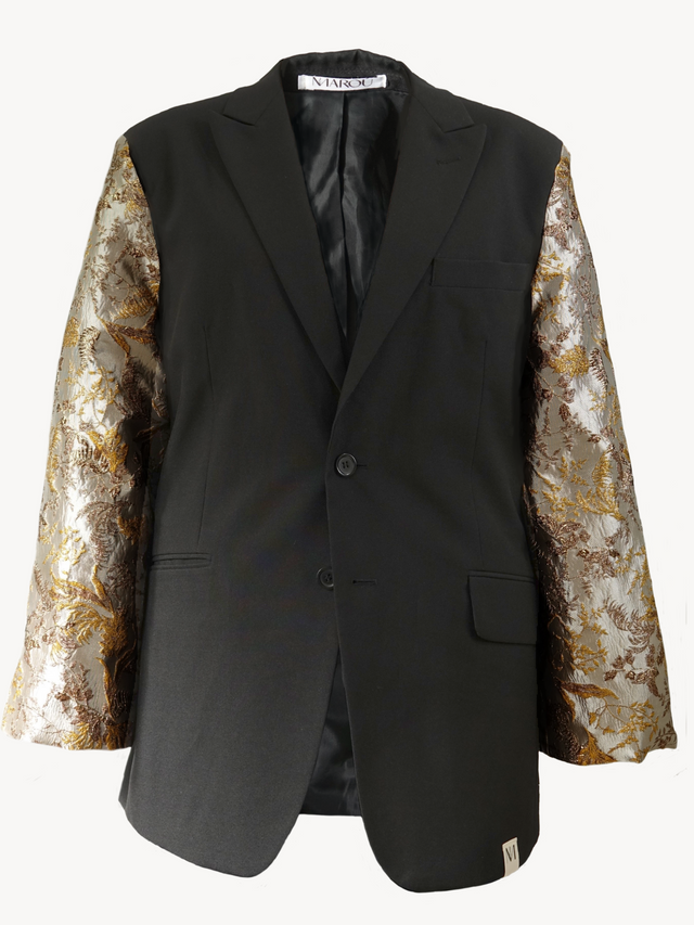 Kinshi Jacquard Blazer - Zwart