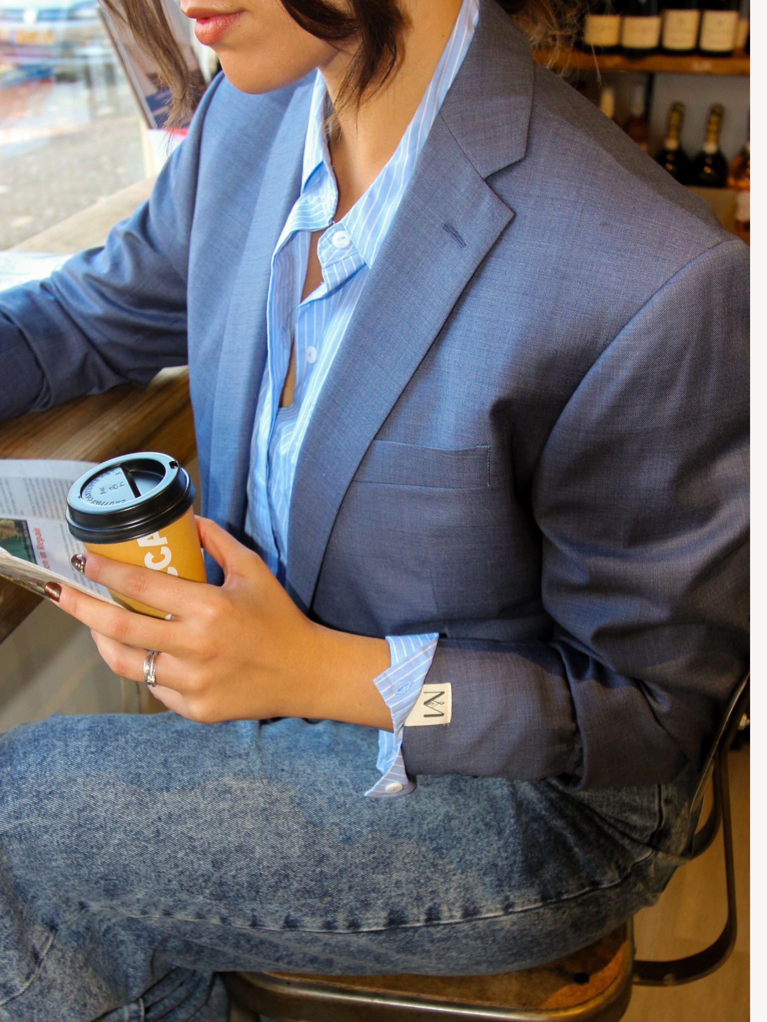 Cropped Blazer - Blauw