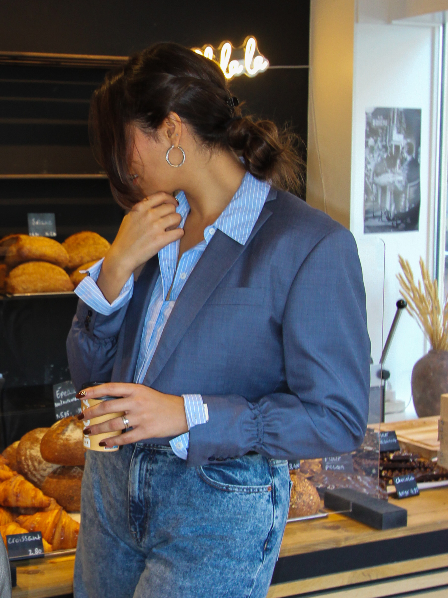 Cropped Blazer - Blauw