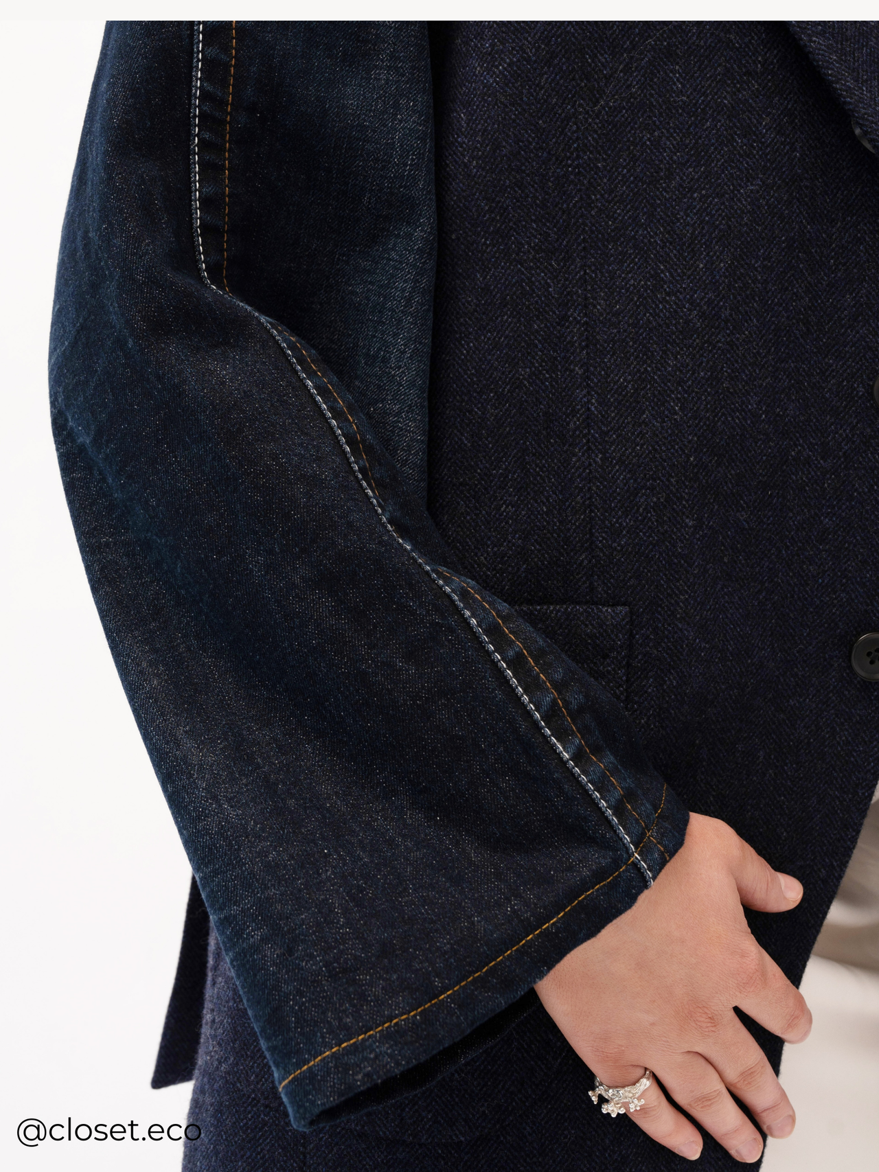 Jiinzu Denim Blazer - Donkerblauw