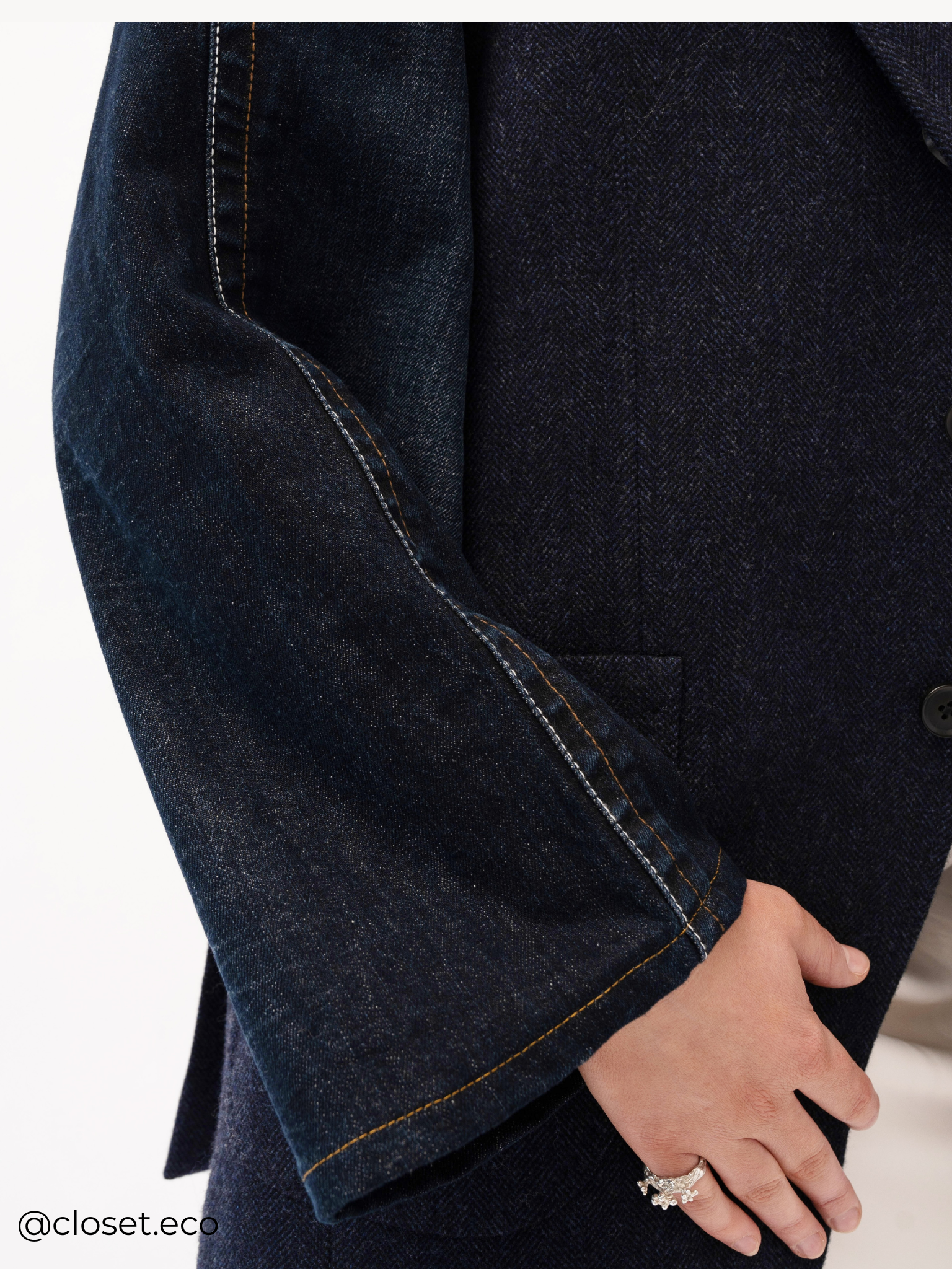 Jiinzu Denim Blazer - Donkerblauw