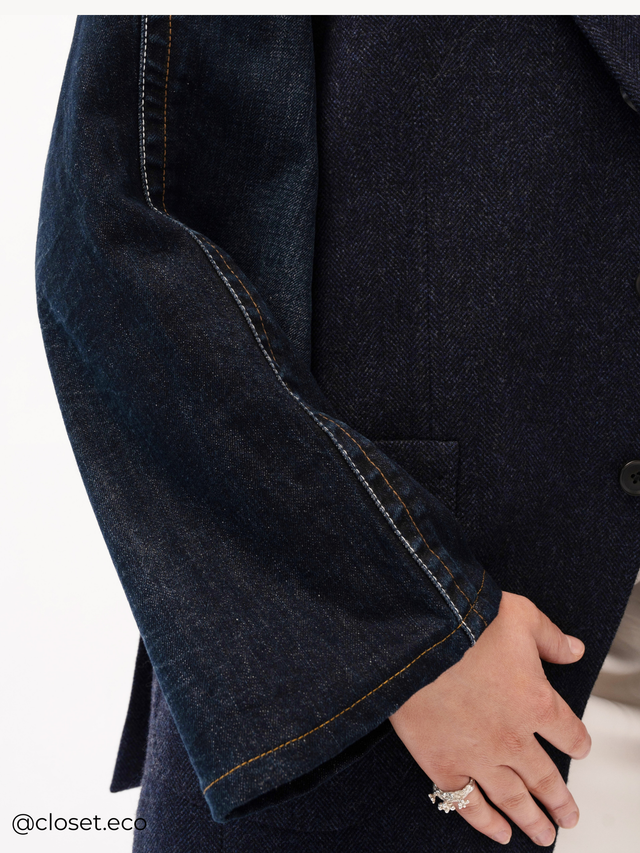 Jiinzu Denim Blazer - Donkerblauw
