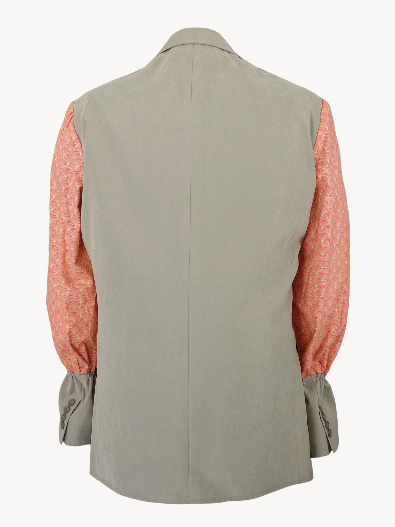 Kelly Camfferman X MAROÚ Blazer - beige met oranje mouwen