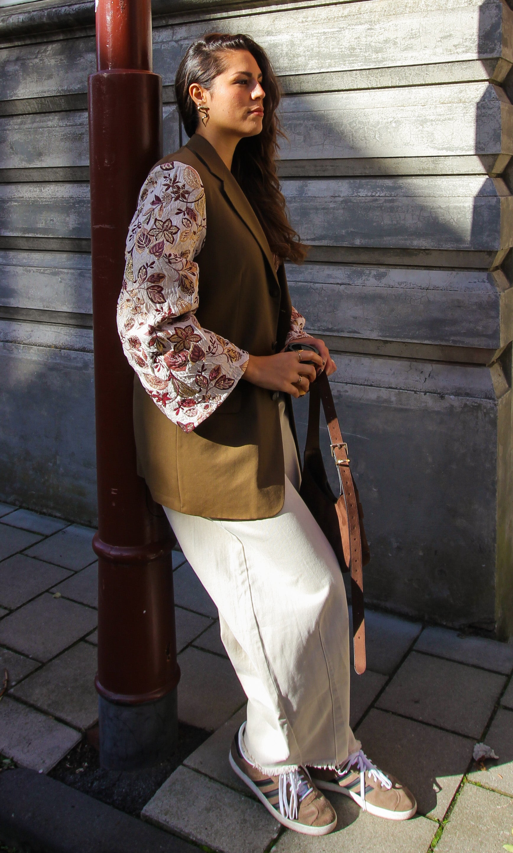 Momiji Jacquard Blazer - Bruin