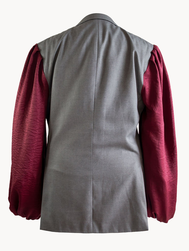 Pofu Oversized Blazer - Burgundy