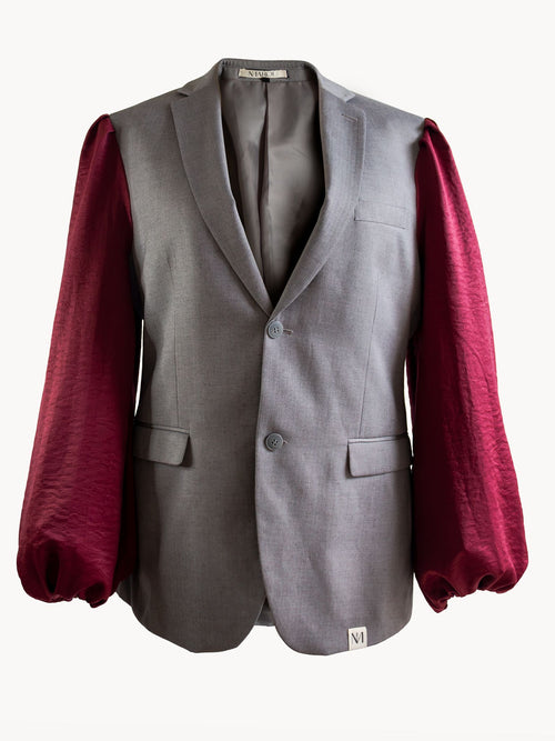 Blazer Pofu - Burgundy
