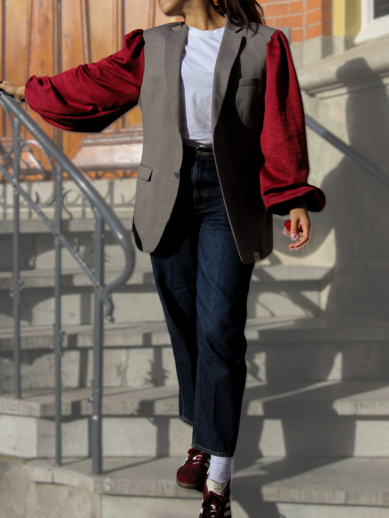 Pofu Oversized Blazer - Burgundy