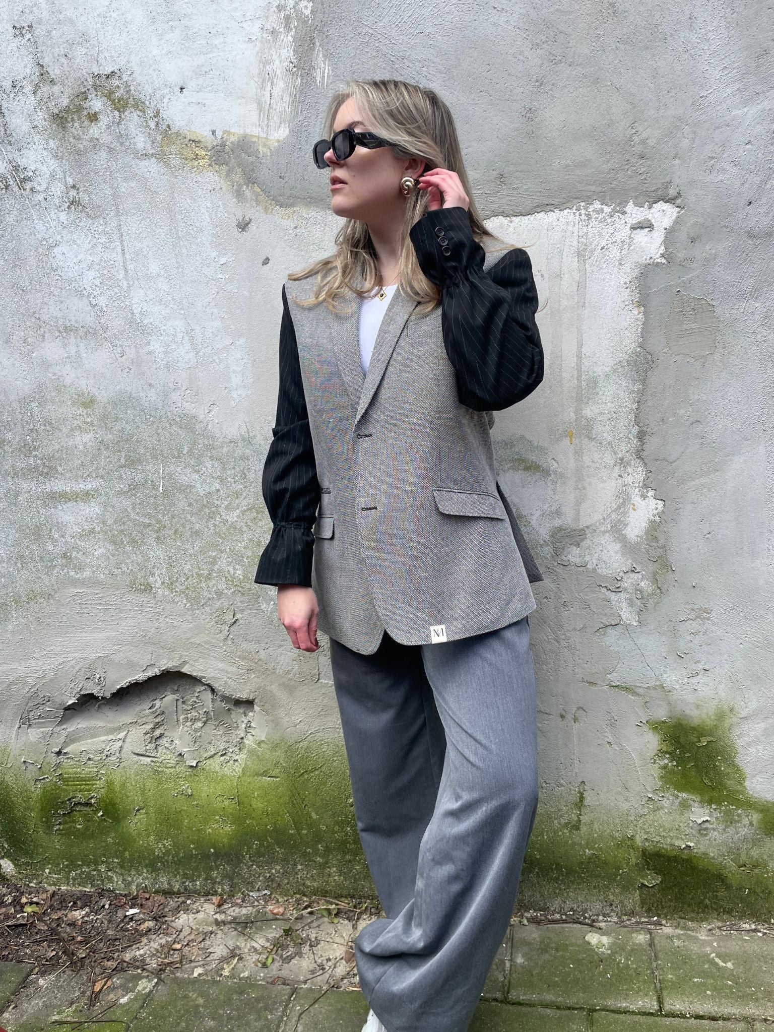 Upcycled Oversized Blazer Suitchi Grey