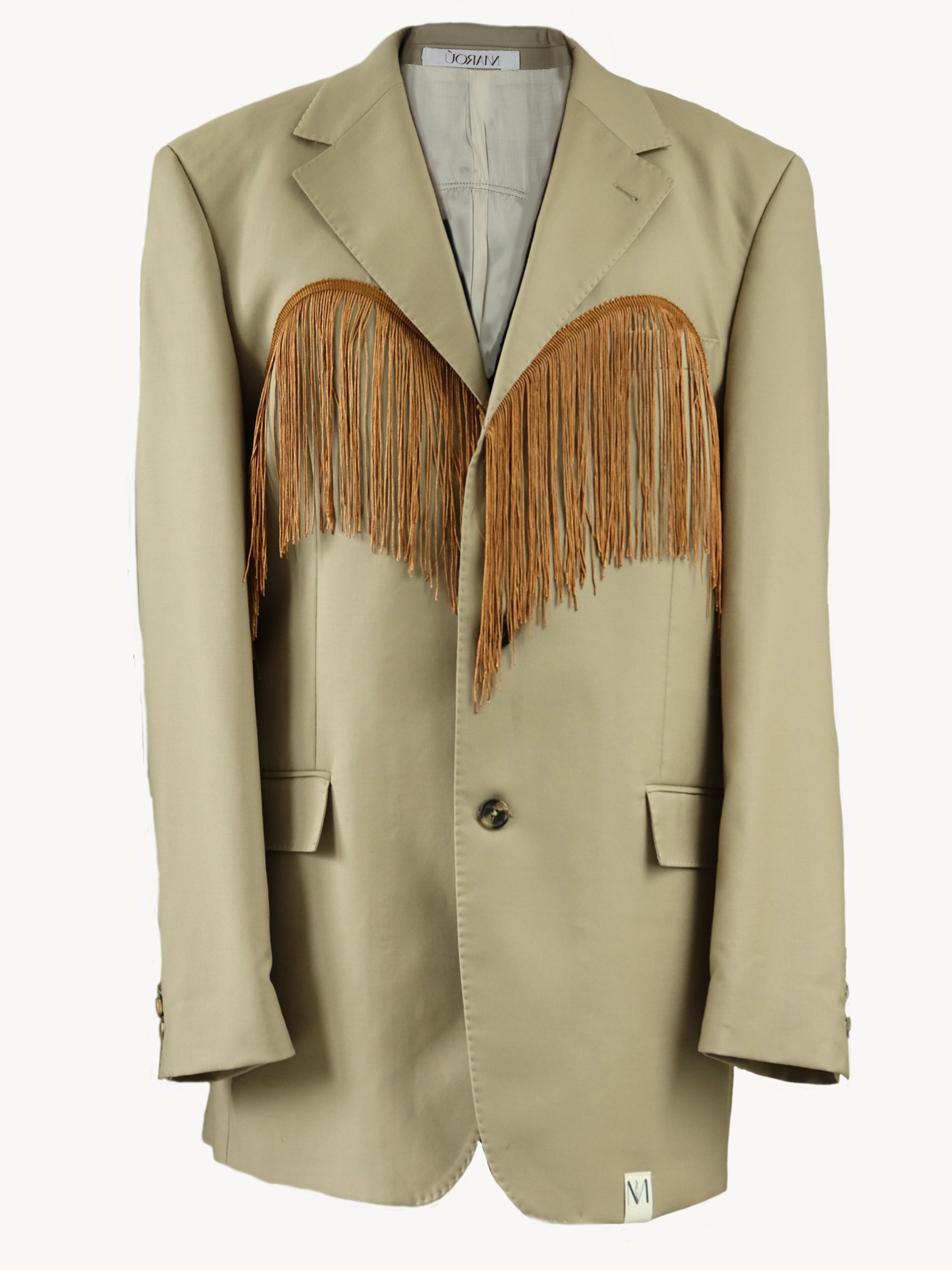Furinji Fringe Blazer- beige met franjes