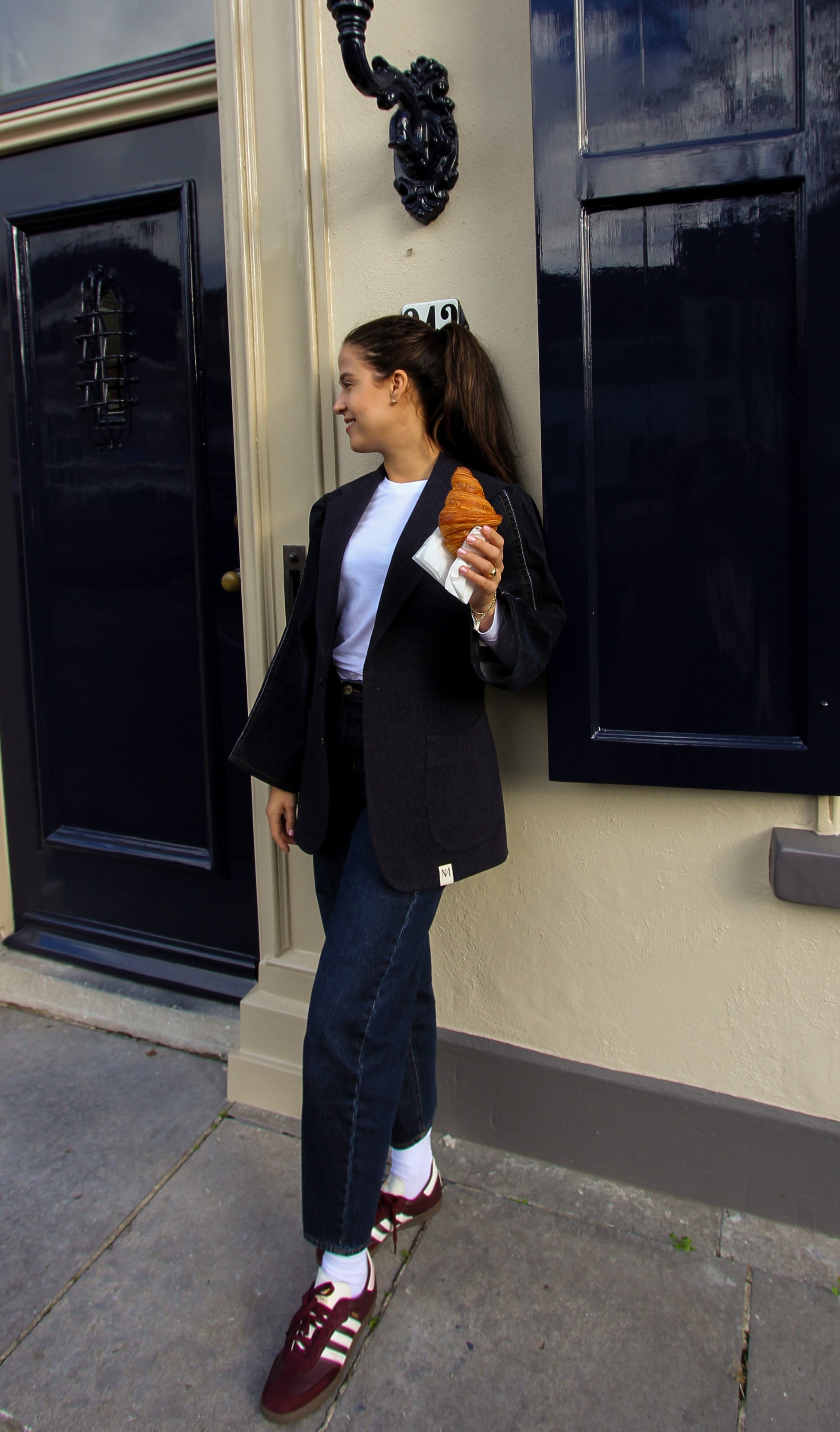 Jiinzu Denim Blazer - Donkerblauw