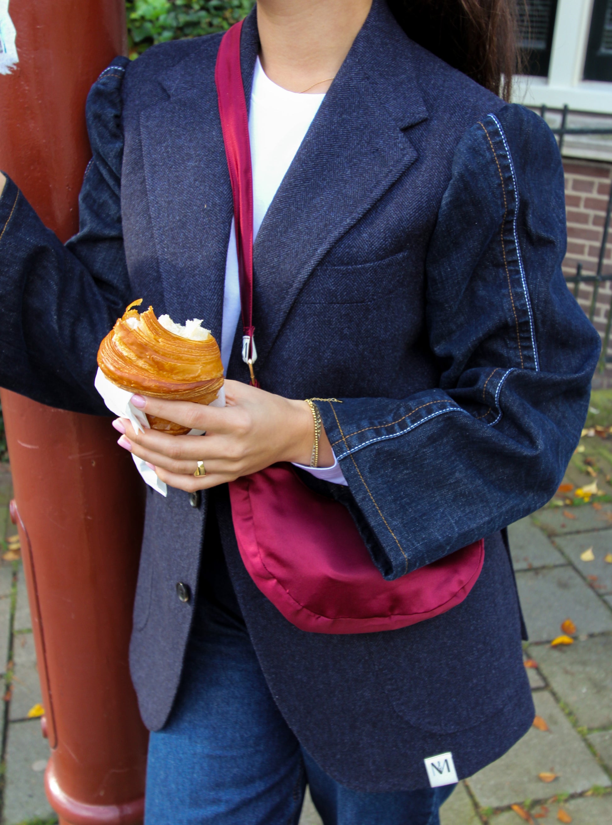 Jiinzu Denim Blazer - Donkerblauw