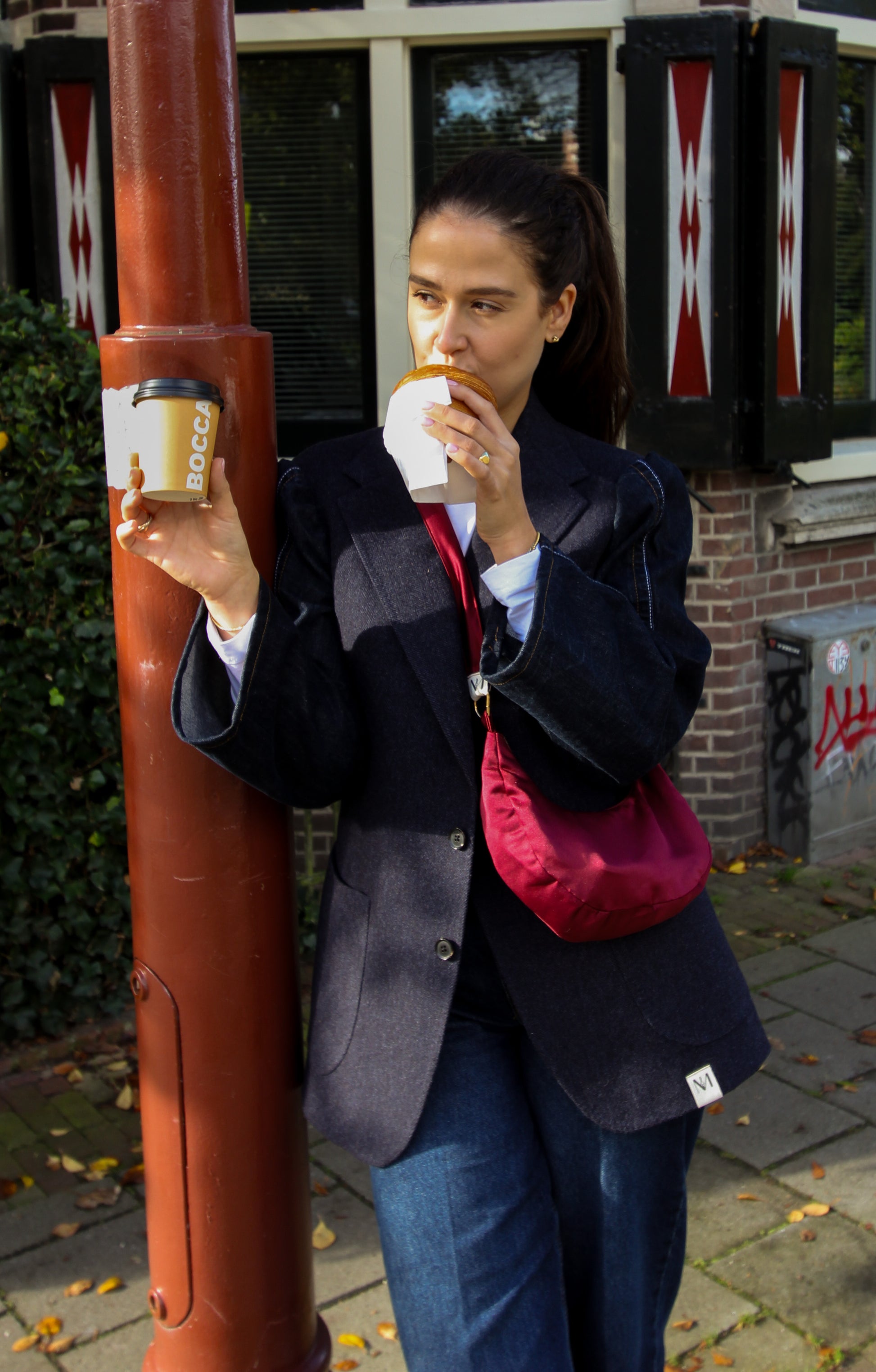 Jiinzu Denim Blazer - Donkerblauw