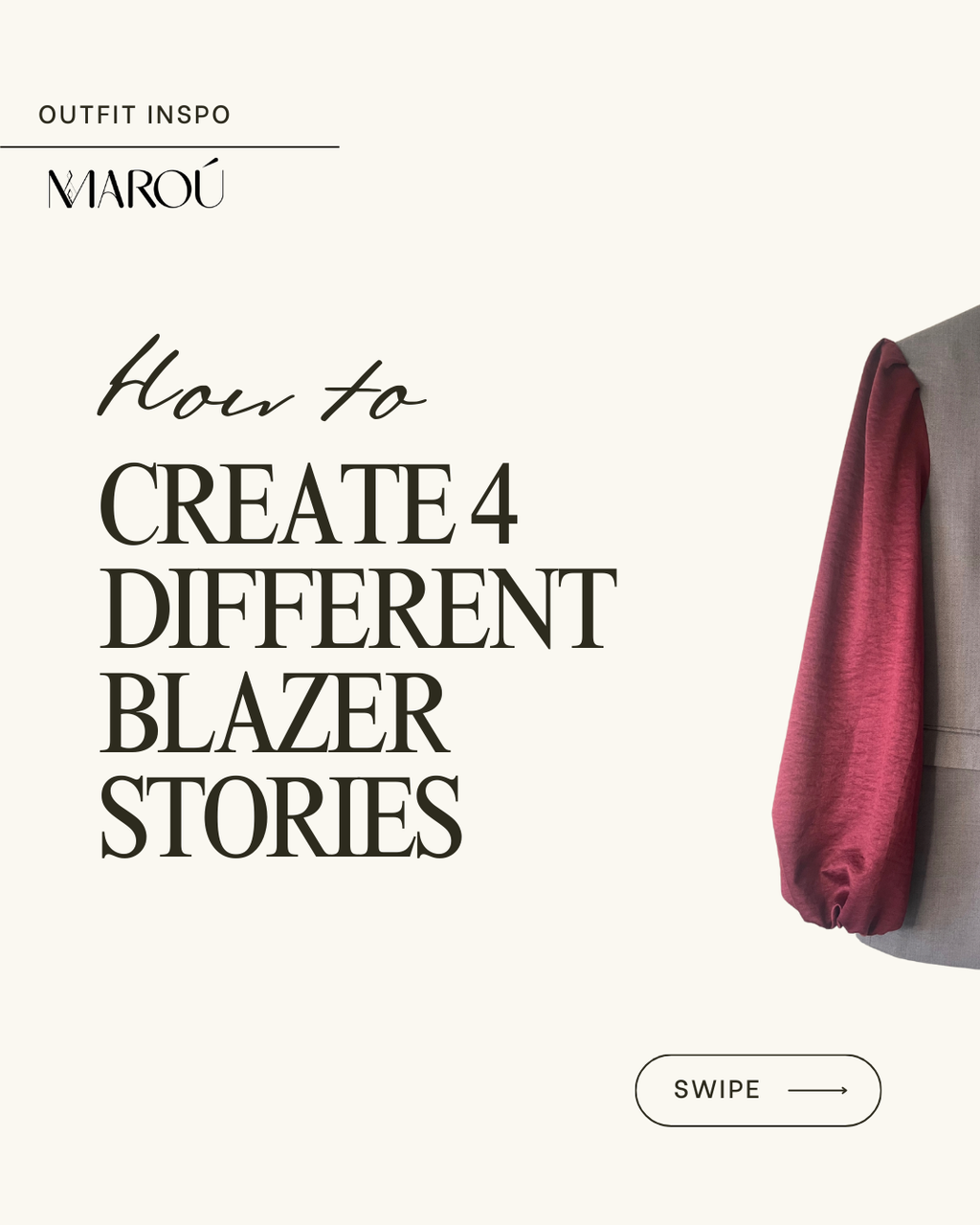 Blazer Pofu - Burgundy