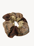 Scrunchie - Ruit Bruin
