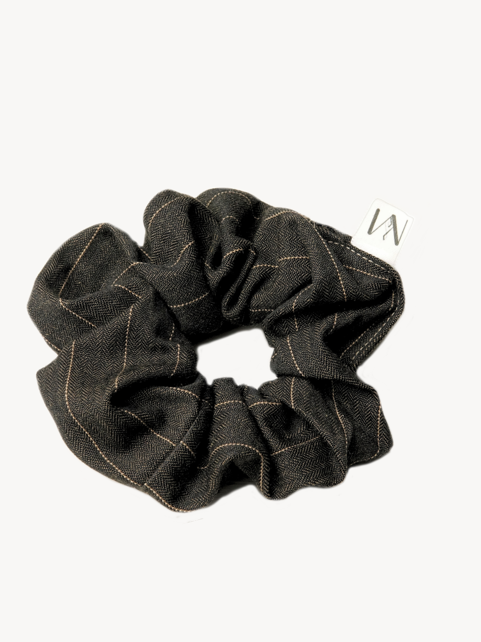 Scrunchie - Krijtstreep Bruin