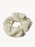 Scrunchie - Geborduurd Beige XL